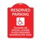 Signmission Reserved Parking Placard or Special License Plates Required Maximum Fine $500, A-DES-RW-1824-23056 A-DES-RW-1824-23056 - alternate 1